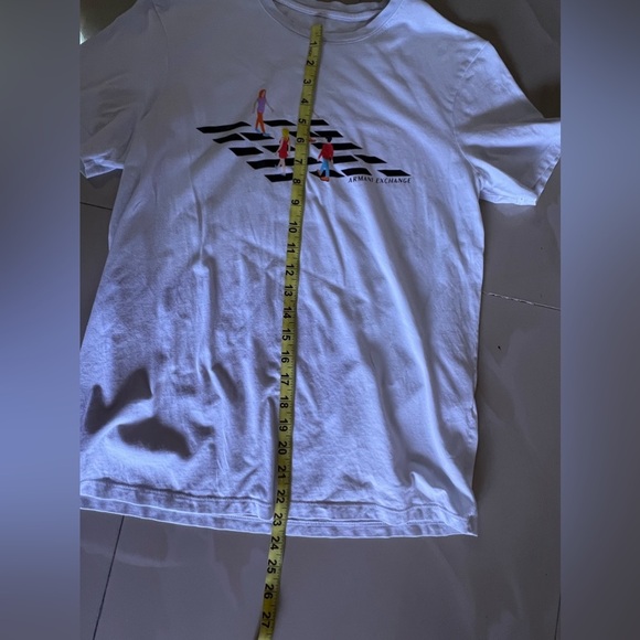 Armani Exchange white T- shirt size M cotton print - Picture 4 of 13
